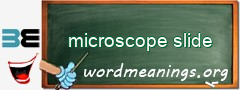 WordMeaning blackboard for microscope slide